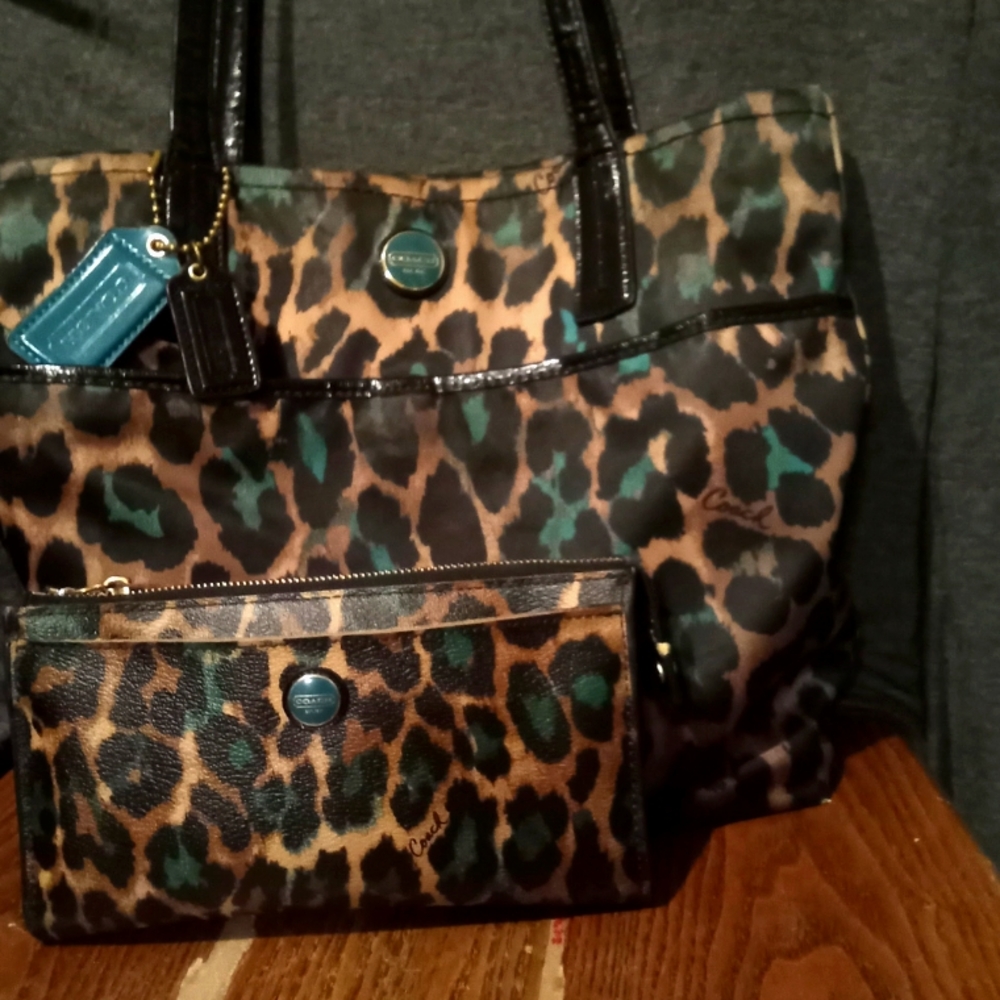 Coach purse and matching wallet